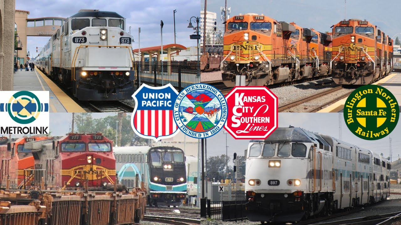 Railfanning San Bernardino, FT F59PHR SCAX 873, KCS, UP, Manned Helpers, Warbonnet & More! 3/12/2023