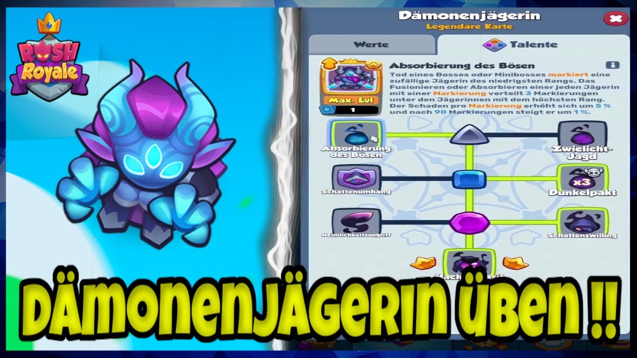 Rush Royale | Max Dämonenjägerin Gameplay | Wir müssen Üben 👆
