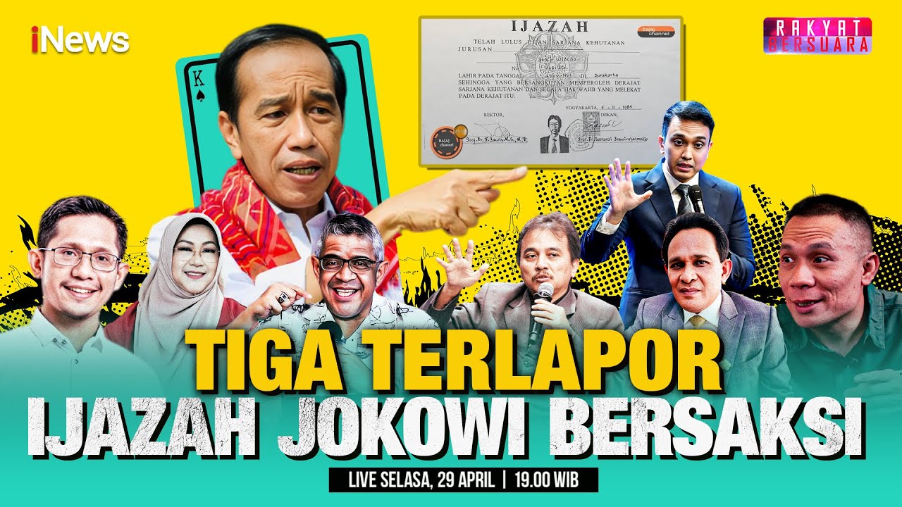🔴 LIVE Tiga Terlapor Ijazah Jokowi Bersaksi | Rakyat Bersuara | 29/04