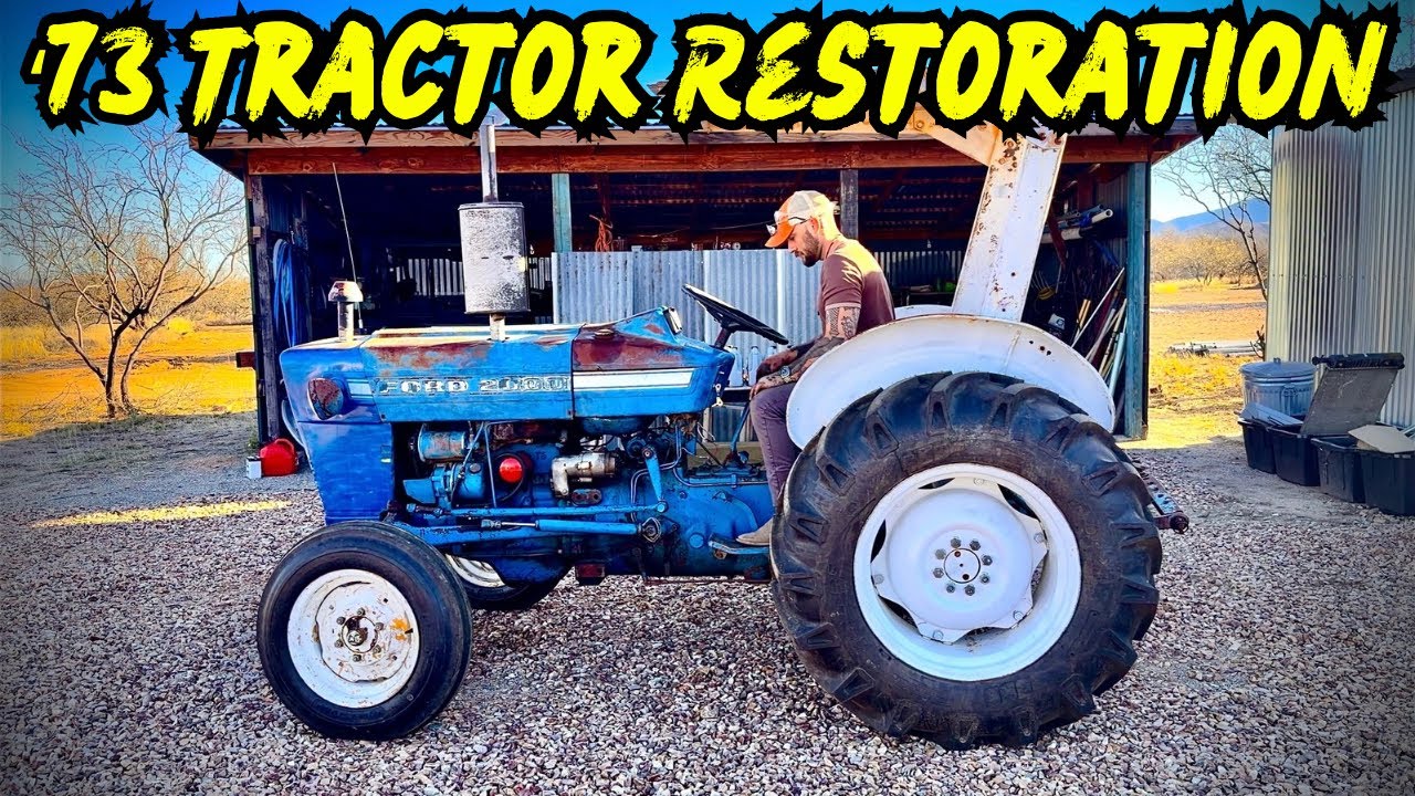 1973 Ford Tractor Gets New Rear Tires and Wiring (No Commentary)