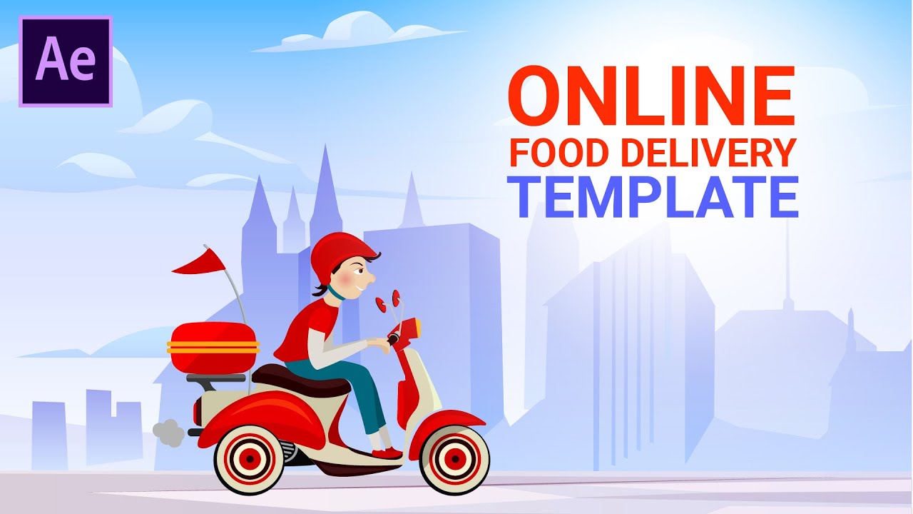 Food Delivery Animation After Effects Templates Download | Online Food Delivery 2021|Colors Motion