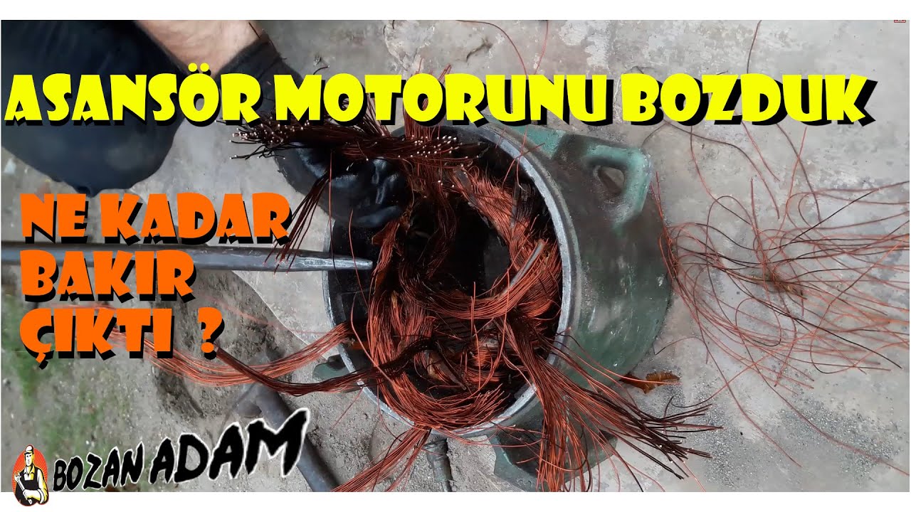 ASANSÖR MOTORUNU BOZDUK, NE KADAR BAKIR ÇIKARDIK ❓
