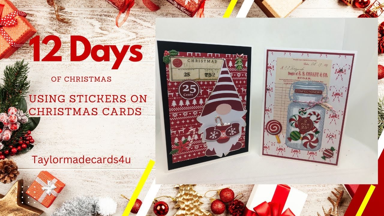 12 weekes of Christmas - Cards using stickers