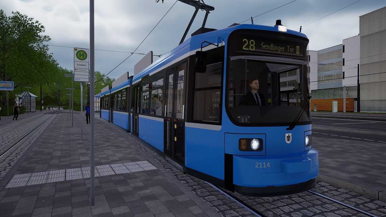 TramSim München | Führerstandsmitfahrt | Linie 28 U Scheidplatz  ➡️ U Sendlinger Tor