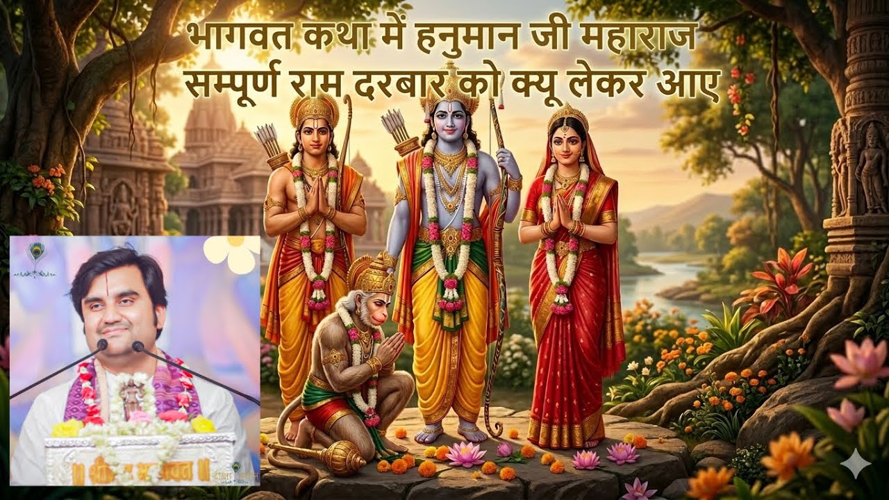 भागवत कथा में हनुमान जी महाराज संपूर्ण राम दरबार को क्यों लेकर आए? | Ram Darbar in Bhagwat Katha