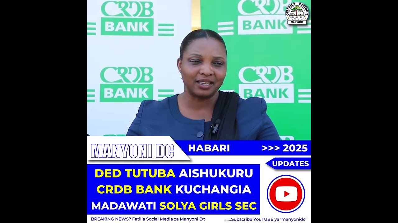 CRDB Bank Yachangia Madawati Solya Sekondari Ded Tutuba Atoa Shukrani na Wito wa Kuhifadhi Mazingira