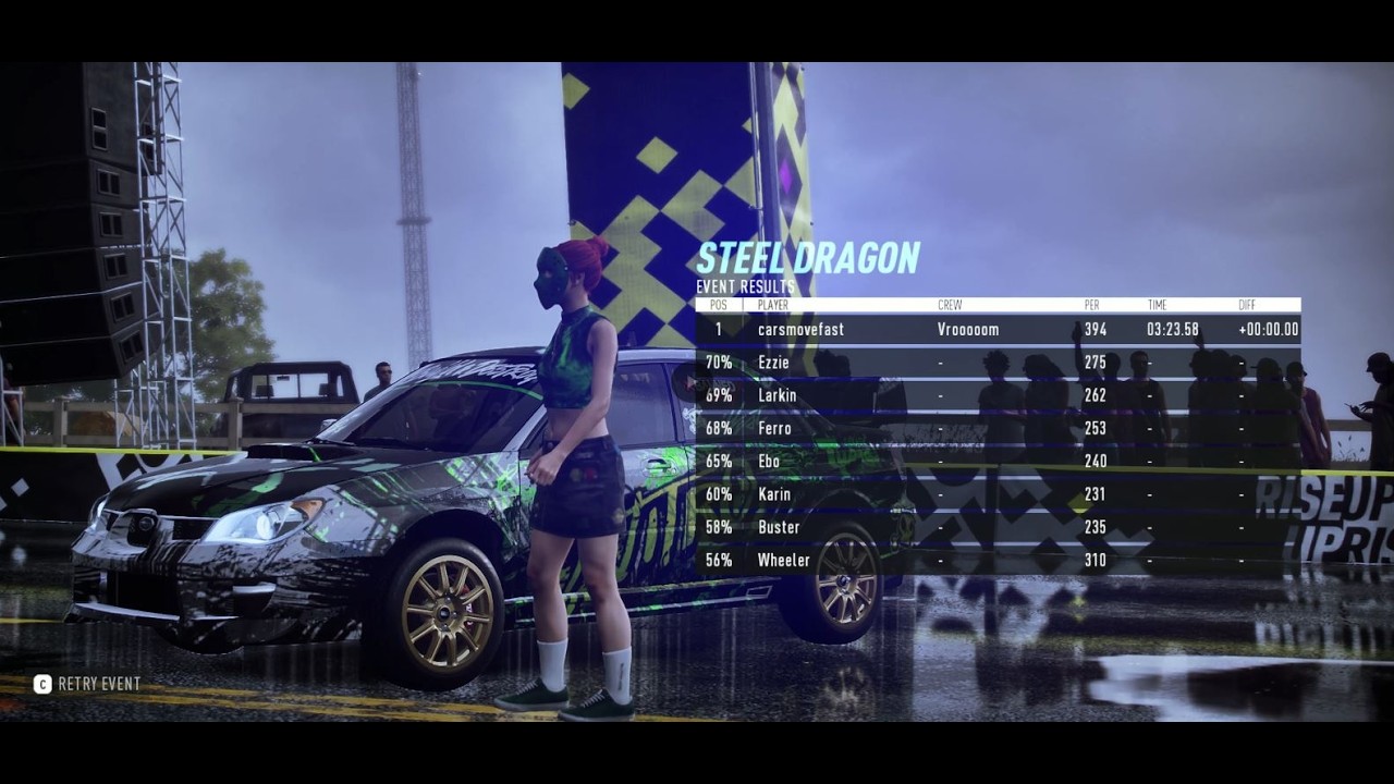 NFS Heat | Subaru WRX STI | Steel Dragon | 3:23.58 - No 