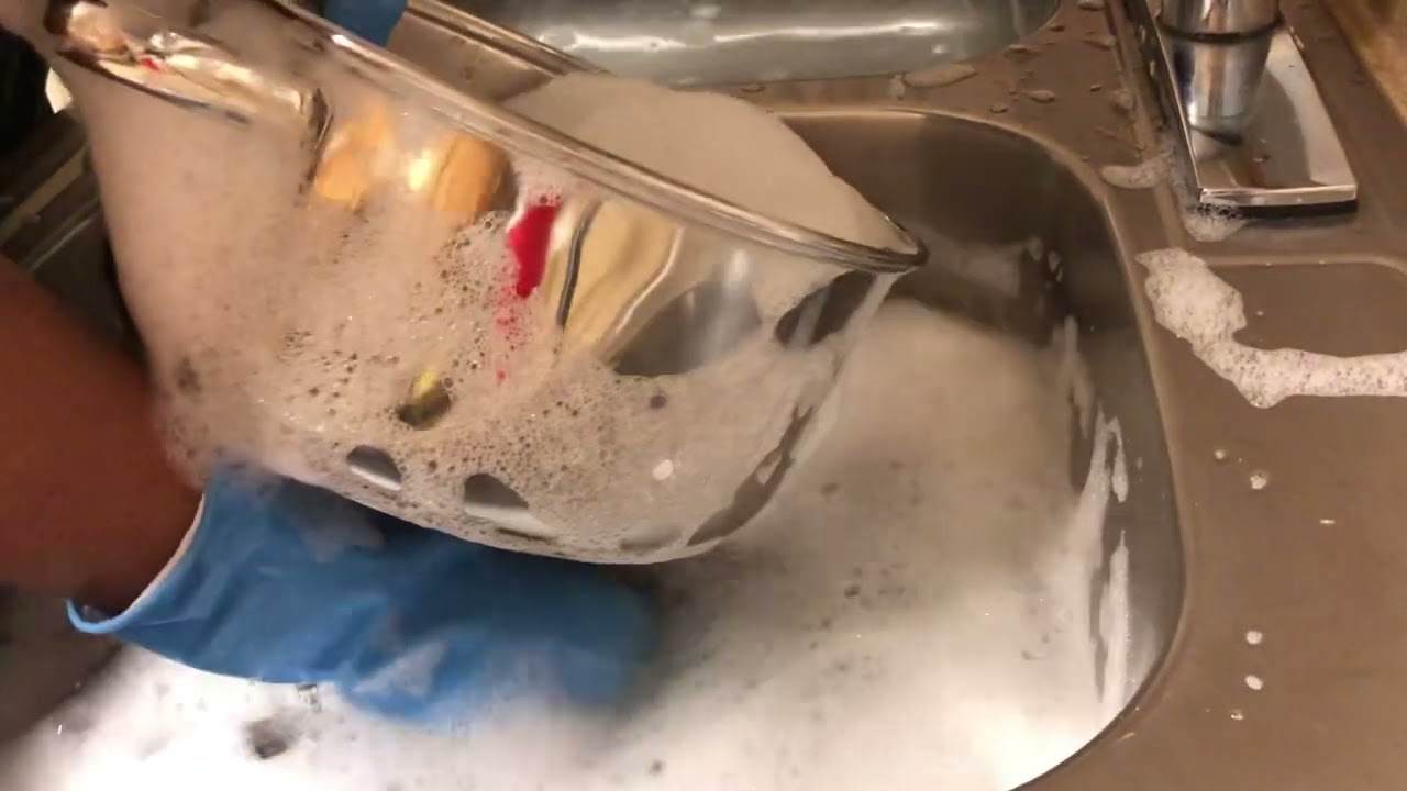 Asmr Washing Dishes(Hand Washing Dirty Dishes Sounds)No Talking