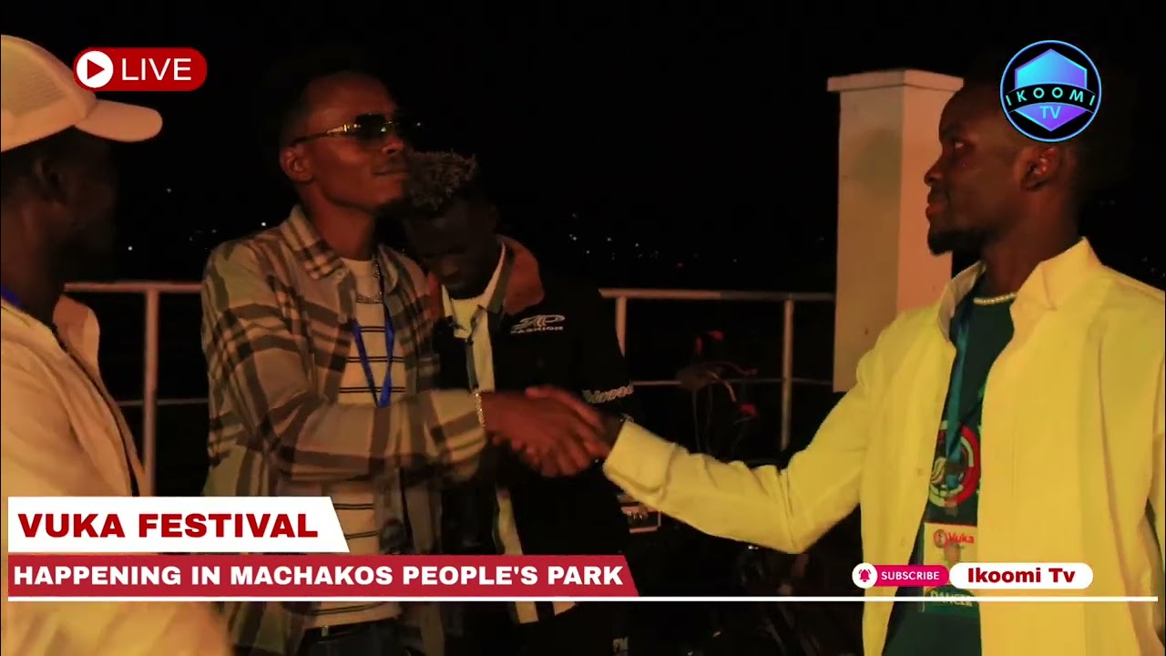 Stephen Kasolo arriving in Vuka festival, Machakos People's Park