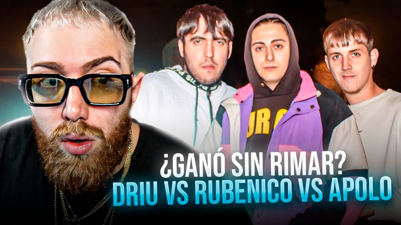 ¿GANÓ LA BATALLA SIN RIMAR NI UNA? | DRIU VS RUBENICO VS APOLO REGIONAL GOD SIZE