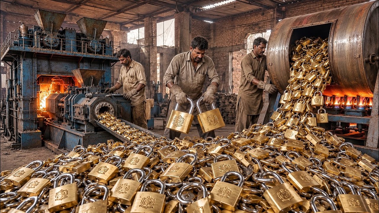     Inside Pakistan&rsquo;s Lock Factory | Handmade Iron Padlock Production |