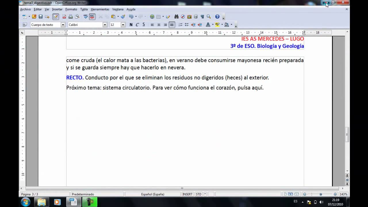 Openoffice, parte 7. Elaboración de una unidad didáctica: Enlaces