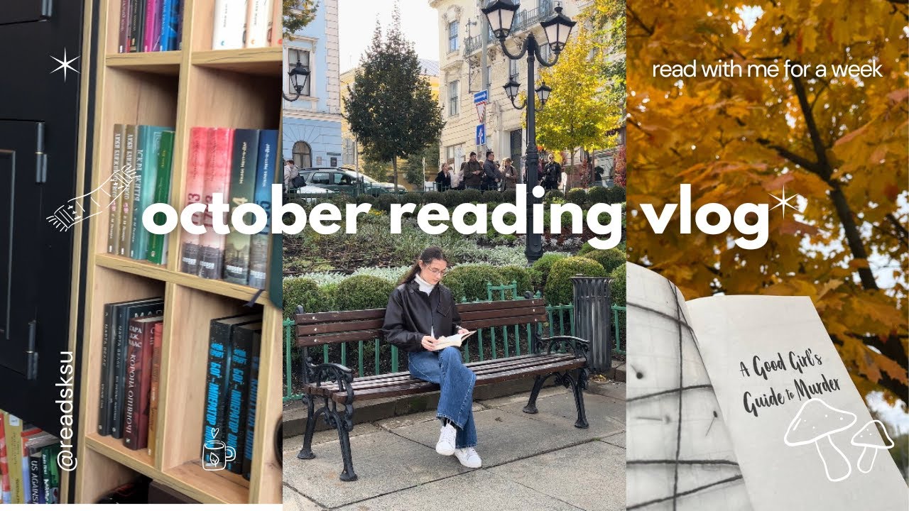 october reading vlog 🧸☕️🍂🕯️rainy days, reading classics, drinking tea (a lot)