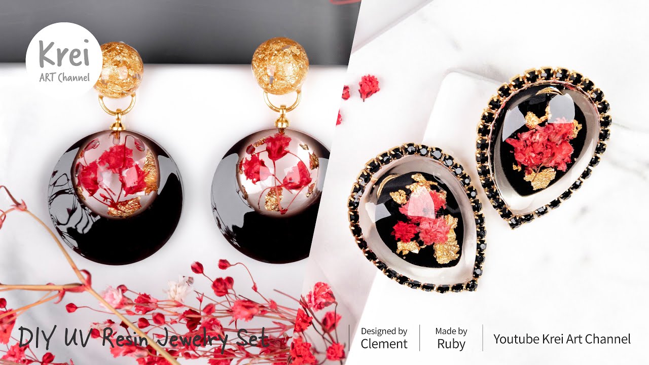 【UVレジン】豪華なビューティーブラックコレクションセット〜♪  UV Resin-The Beauty of Luxurious Black Collection set!!