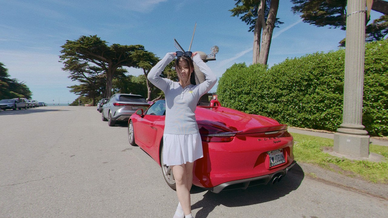 driving around san francisco | car cafe, twisty street, windmill, museum, and golden gate bridge