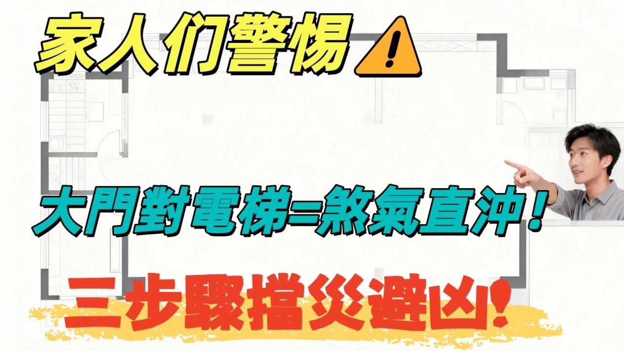 大門對電梯家運衰退！煞氣直沖的禍害，三步驟擋災避凶！#運勢#命理#風水#財運#智慧#因果#佛家#正能量#家居風水宜忌#易經#趨吉避凶#感情運#化解小人#平安順遂#星羅禪境#佛教文化#啟運避坑堂