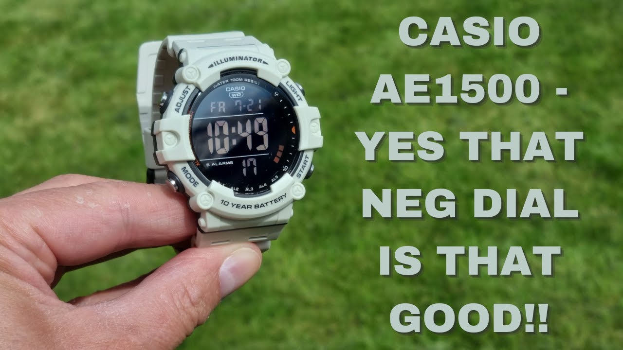 CASIO AE1500WH - WATCH REVIEW - damn good neg display on this recent release!!