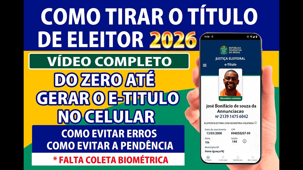 TUDO SOBRE O TÍTULO DE ELEITOR 2026! COMO TIRAR O TÍTULO, EVITAR ERROS , EVITAR PENDÊNCIAS, E-TÍTULO