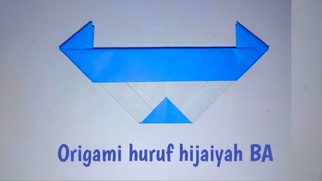 Origami huruf hijaiyah Ba/Origami of the hijaiyah letter Ba
