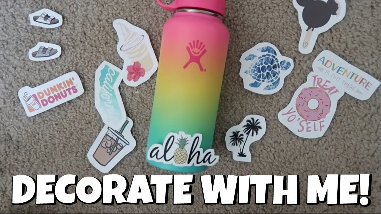 Redbubble Stickers Haul + Decorating My Hydro Flask | Shave Ice Limited Edition