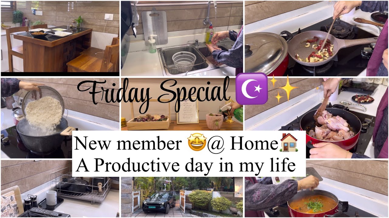 A Productive day in my life | New member @ home | Friday Special | Chicken Curry Recipe Malayalam 