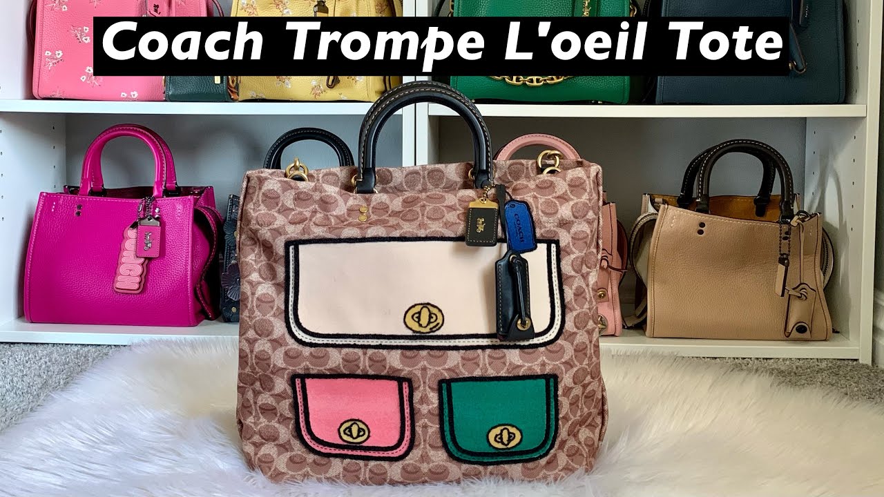 NEW! Coach Rogue Tote 29 in the Trompe L'oeil Print