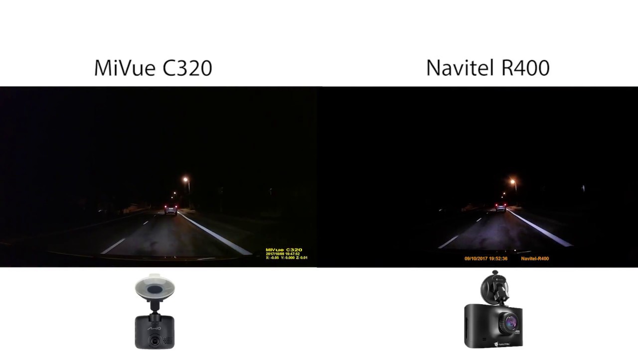 ROAD TEST: kamery do auta Mio Mivue C320 vs  Navitel R400 v na&scaron;em testu