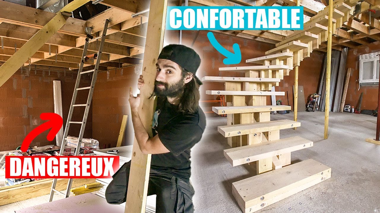 Un escalier de chantier au top MAIS une dalle qui FISSURE !! - LMKF #2