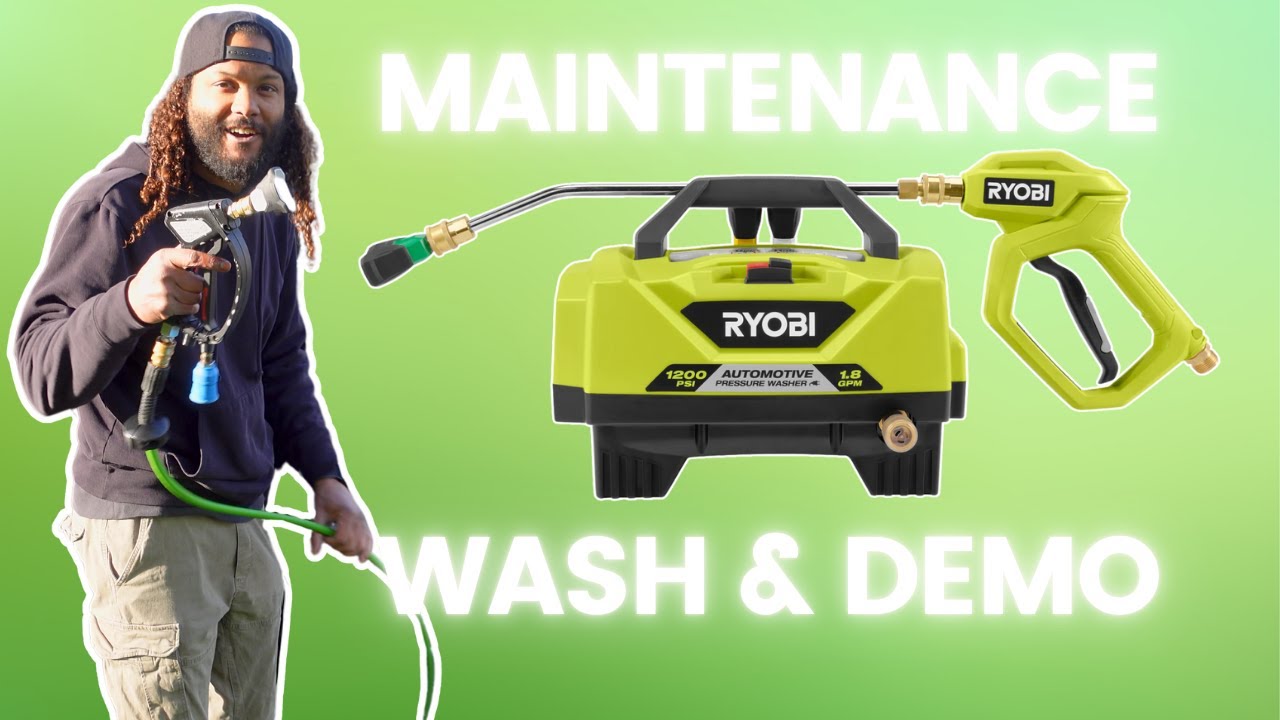 Ryobi 1.8 GPM Automotive High Flow Pressure Washer Maintenance Wash & Demo
