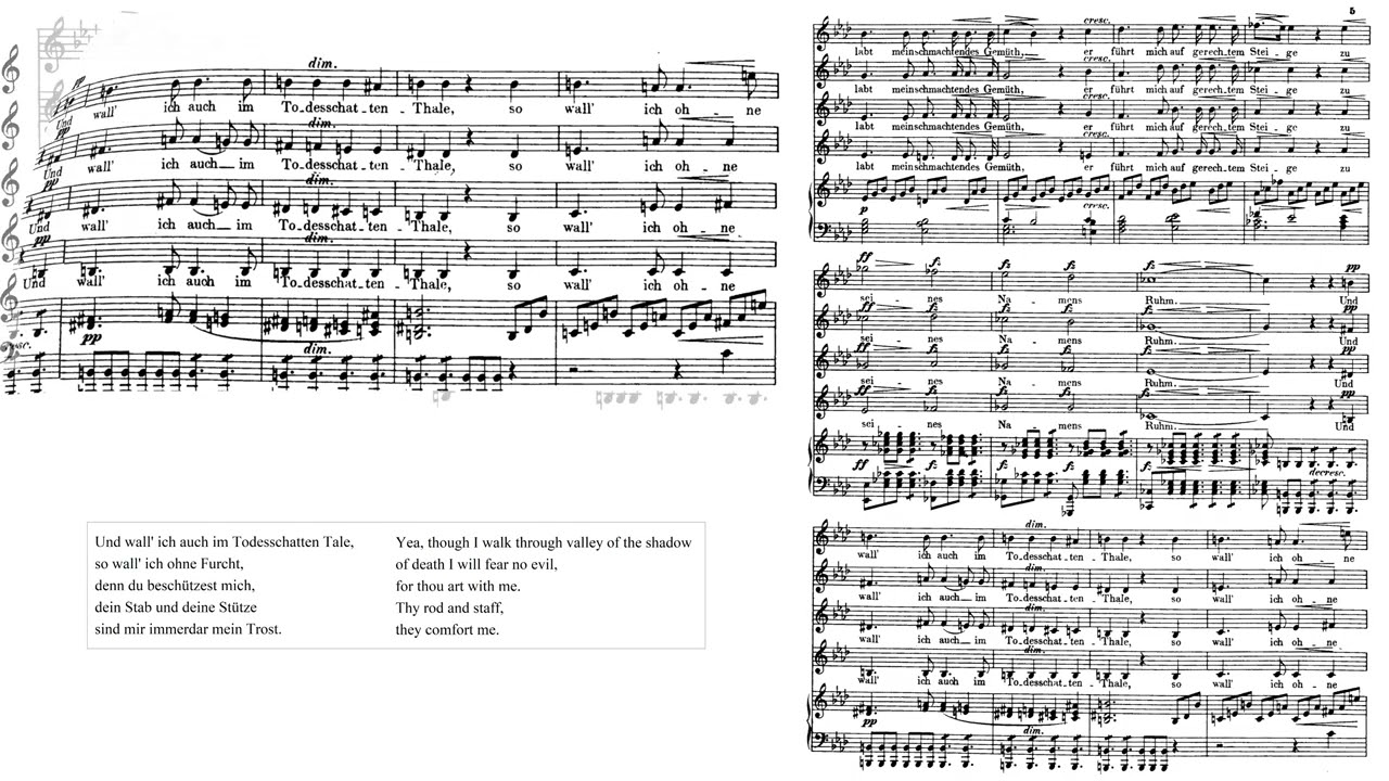 Der 23. Psalm, D. 706 “Gott ist mein Hirt”  Franz Schubert.
