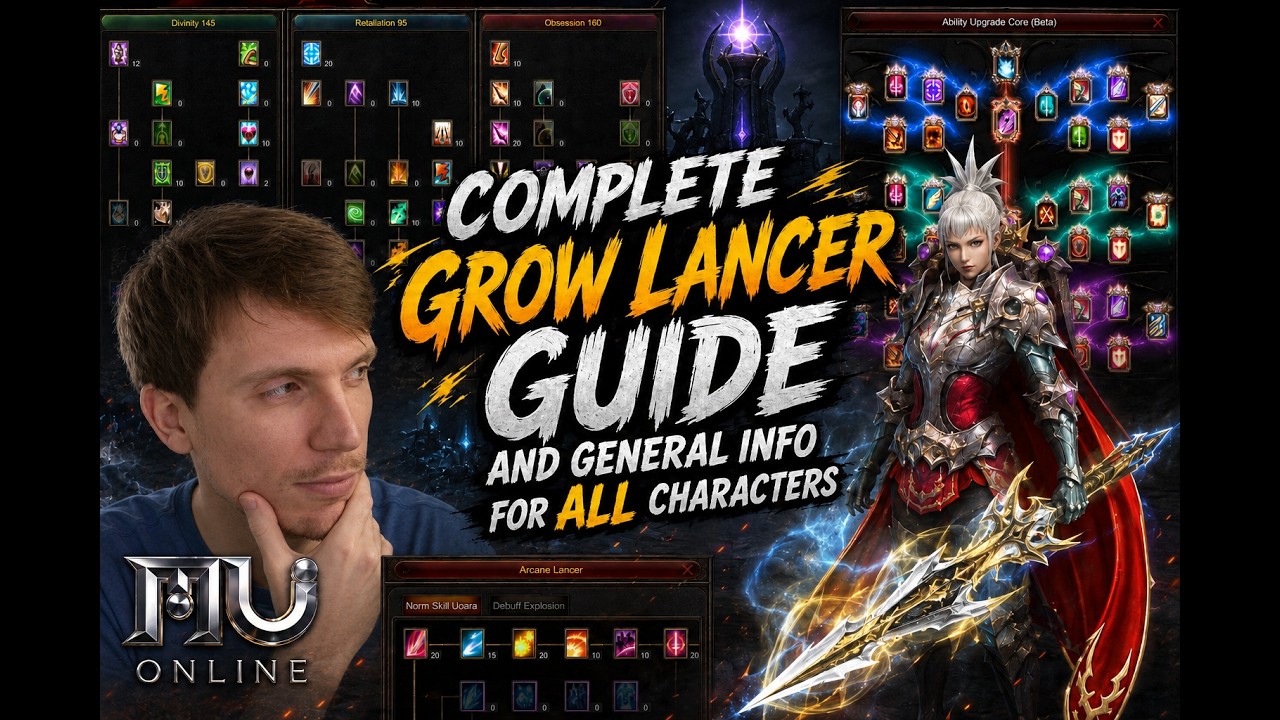 Полный гайд по Grow Lancer и общая информация для ВСЕХ персонажей! Как развиваться! MU Online.