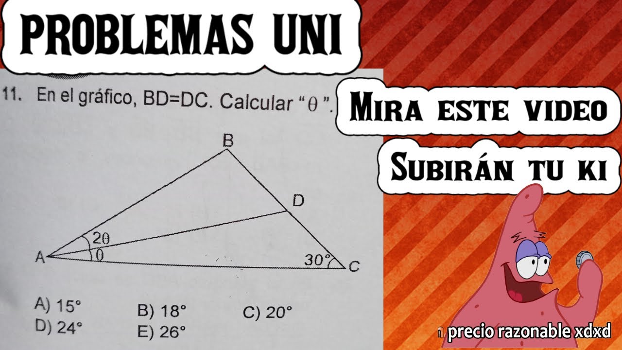 5 PROBLEMAS DE UN SEMESTRAL UNI | GEOMETRÍA-TRIÁNGULOS