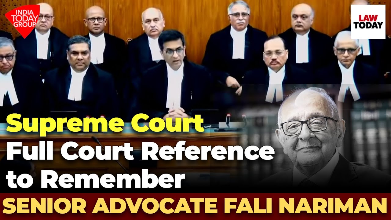 Supreme Court Full Court Reference to Remember Senior Advocate Fali Nariman | Law Today Live