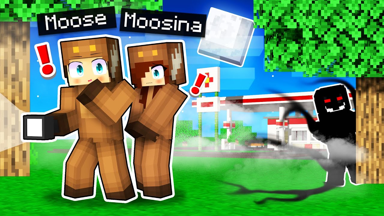 HE tried to KILL US inside the HAUNTED GAS STATION! (Minecraft)