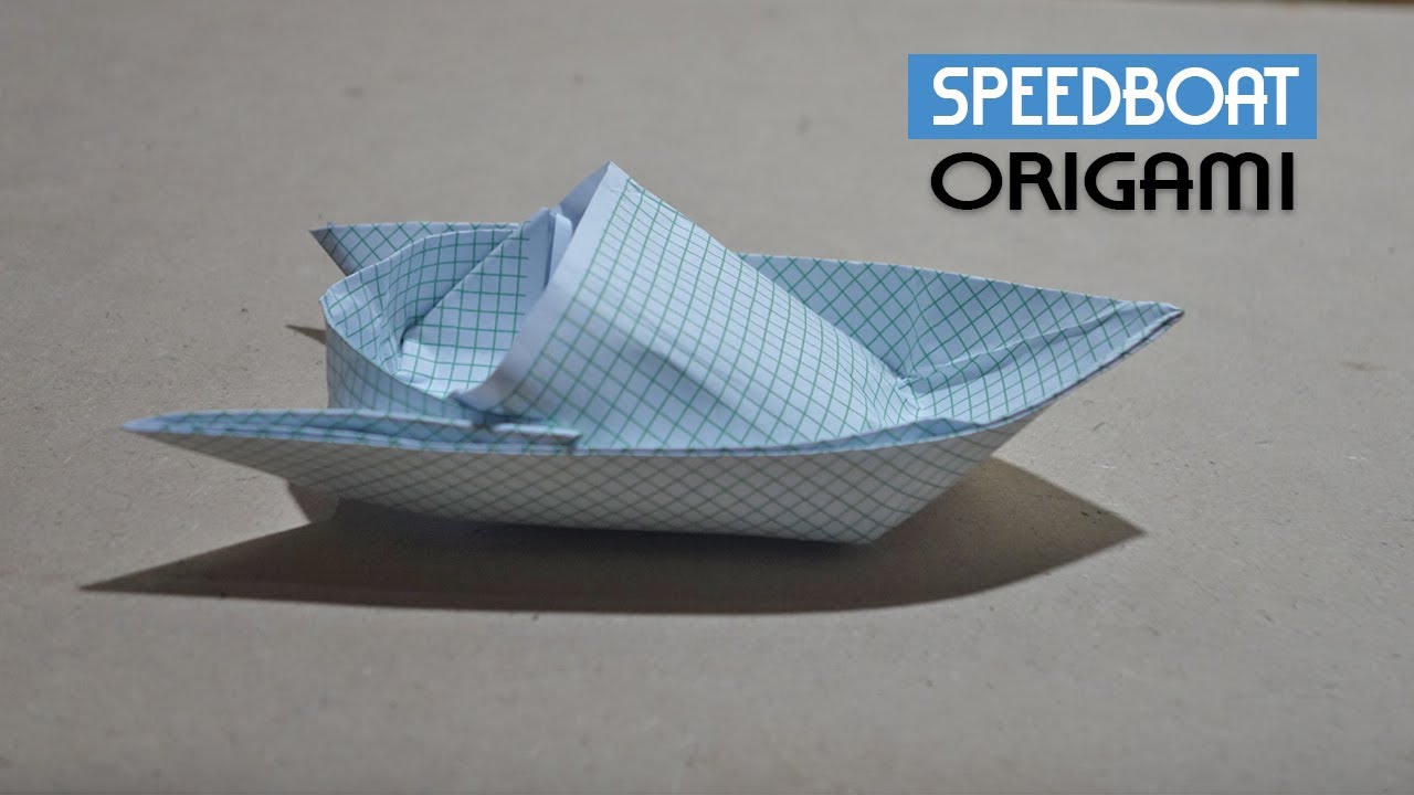 Tutorial cara membuat origami perahu kertas (Speed boat) yang mudah di praktekan.