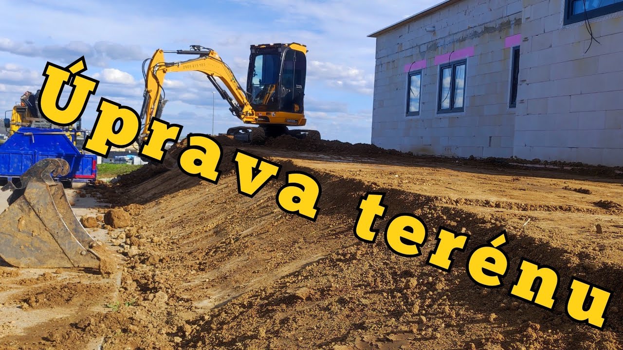 Úpravy terénu pásovým bagrom - JCB 8035 ZTS
