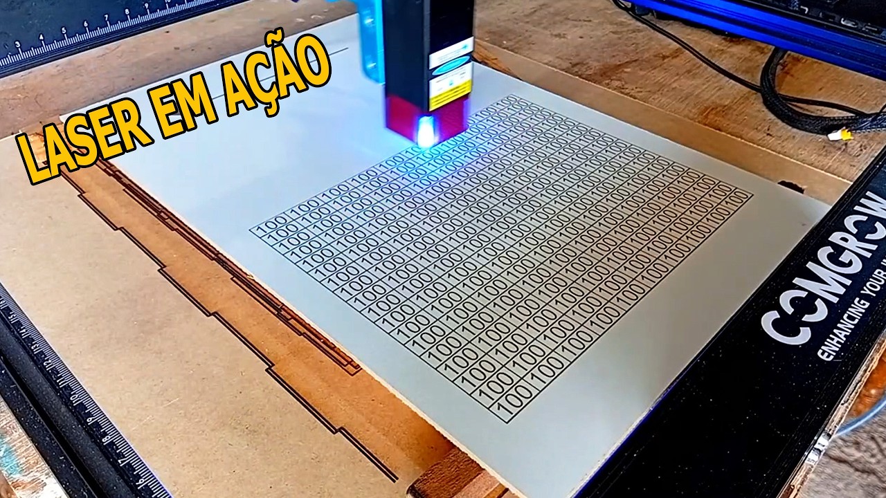 Gravação e corte a laser em MDF branco 2,6mm | Tutorial completo