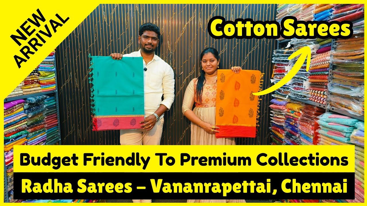 💥 Lowest Price In Chennai Wholesale Saree Market 💥 Radha Sarees Vannarapettai ✅ Tamil Budget Vlogs