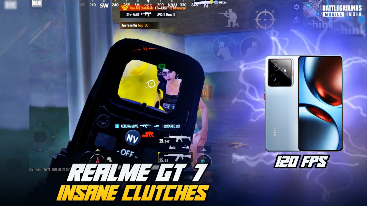 Realme GT 7 BGMI Test in 120 FPS 😍😱 REALME GT 7 PUBG TEST and Gameplay.