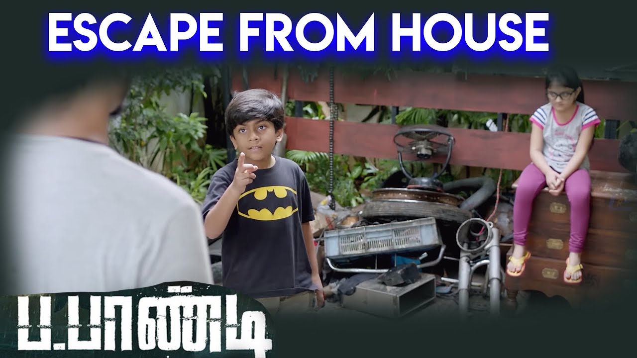Pa Paandi - Escape From House Scene | Dhanush | Rajkiran | Sean Roldan