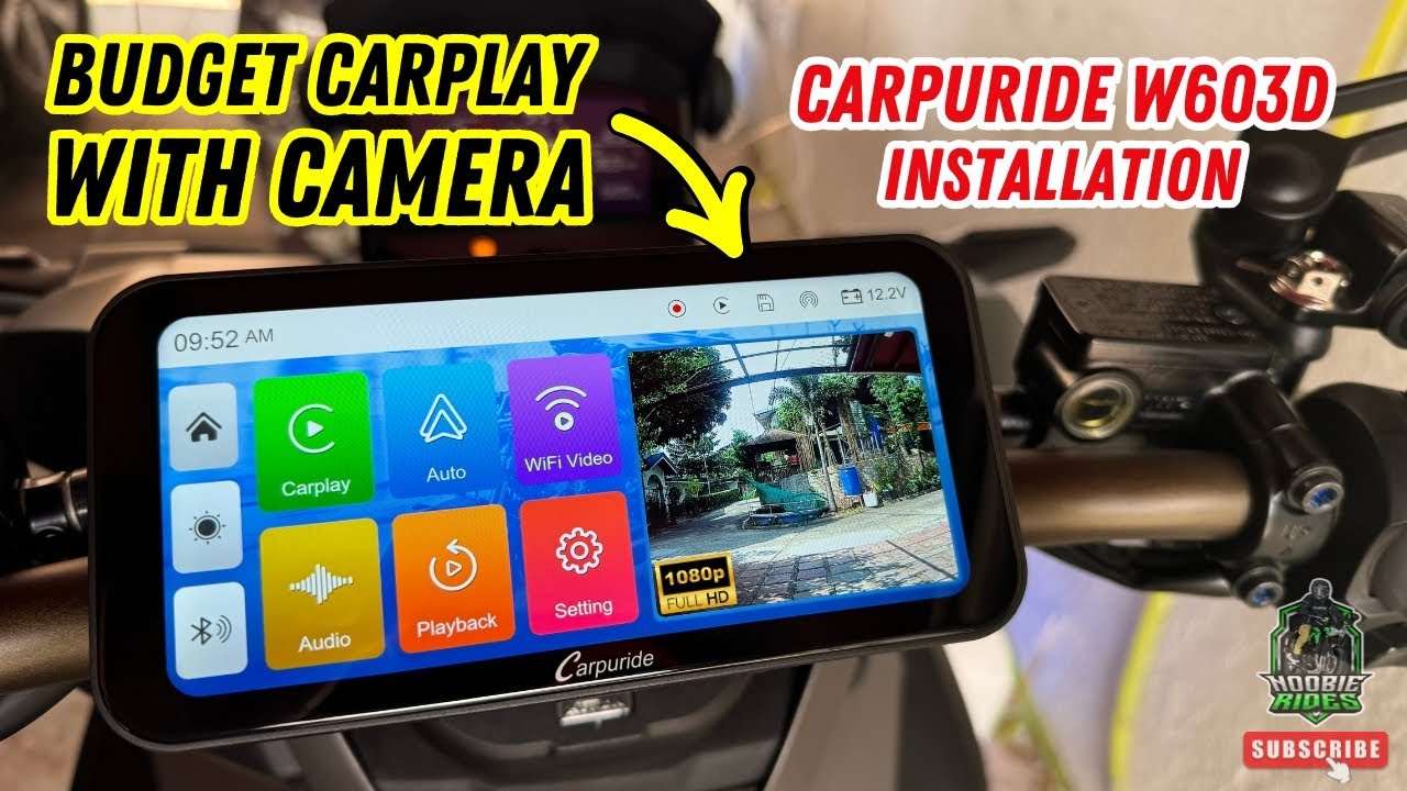 BUDGET Apple CarPlay with CAMERA | Carpuride W603D Installation and First Impression | Honda ADV 160