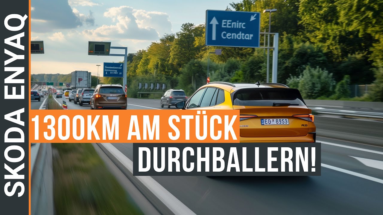 Zum Abendessen daheim! Mit dem Skoda ENYAQ 1300km schnell am Stück fahren. Wir haben es versucht...