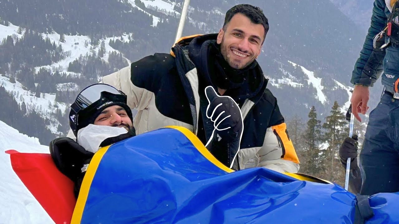 Il se casse le bras au ski