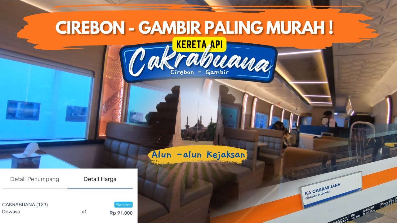 NAIK KERETA CAKRABUANA DARI CIREBON, setelah Jalan-jalan sekitar Alun-Alun Kejaksan