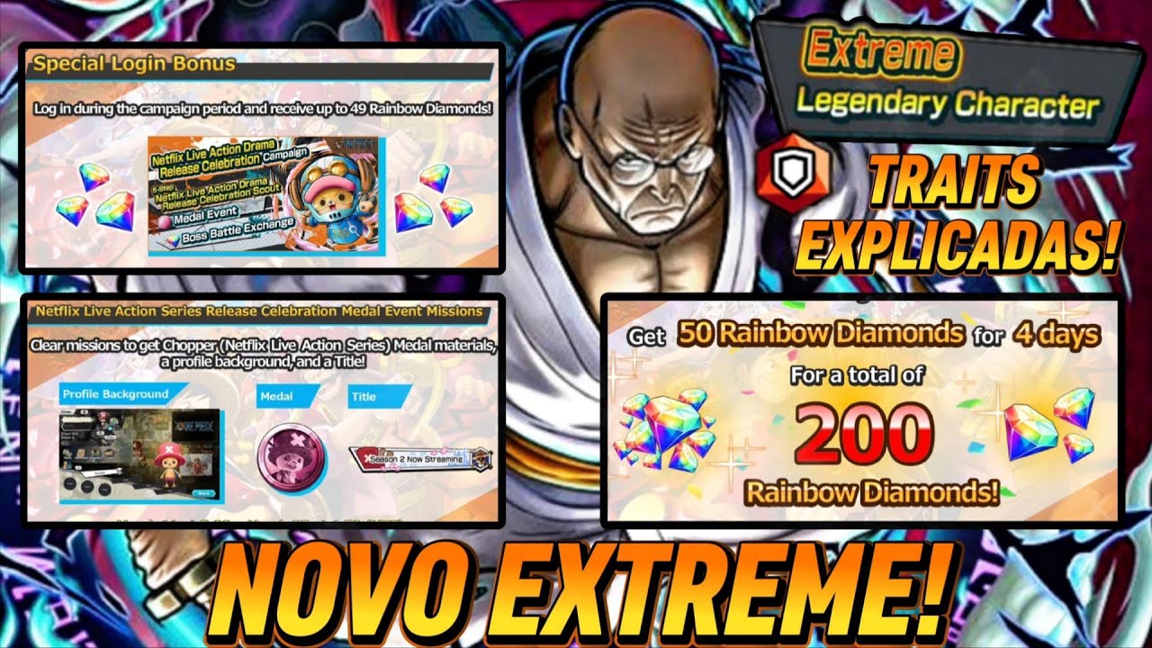 NOVO EXTREME NUSJURO ESTÁ INSANO! TRAITS EXPLICADAS! E TUDO QUE VAI VIR PRO ONE PIECE BOUNTY RUSH!