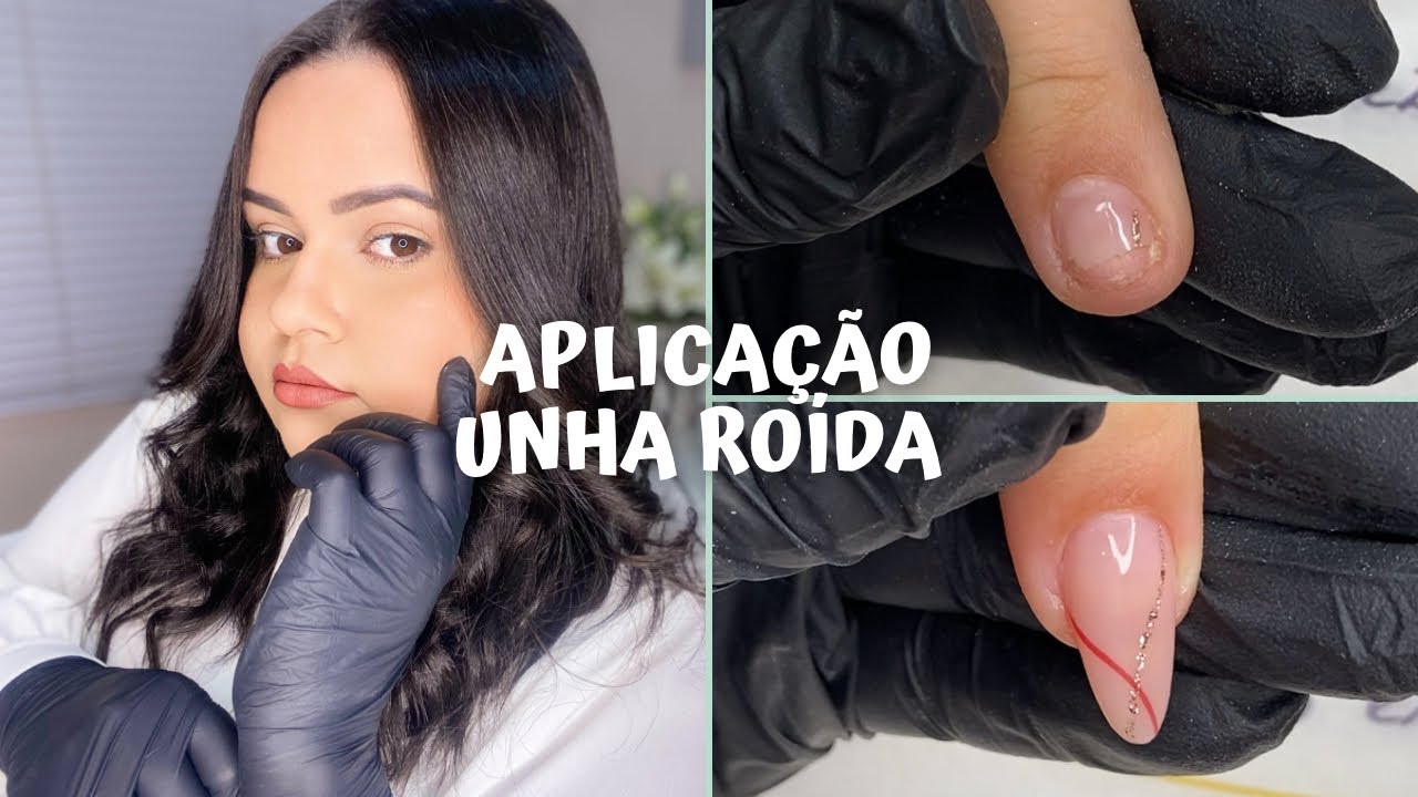 Unha de gel em unha roída - Aplicação completa