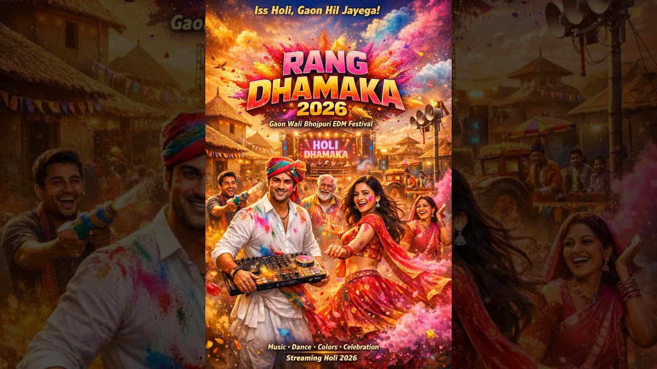 Holi Dhamaka 2026 💥🌈 | Gaon Wali Bhojpuri EDM | Bhabhi Dewar Holi Dance Song | Rang Barse DJ Remix 🔥