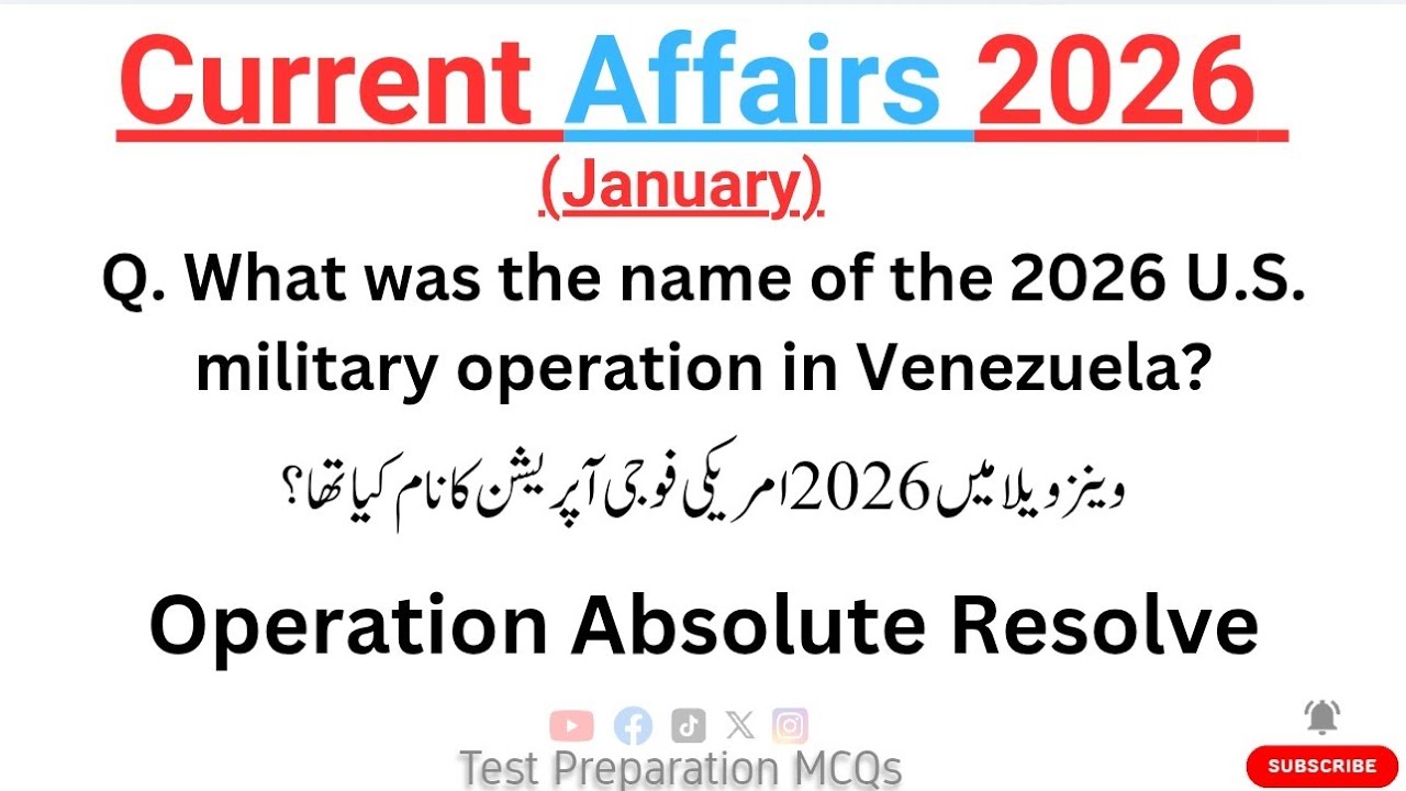 Top 50 Pakistan Current Affairs of Complete Year January 2026 | PPSC, FPSC, NTS, ETEA, PTS, PMS etc