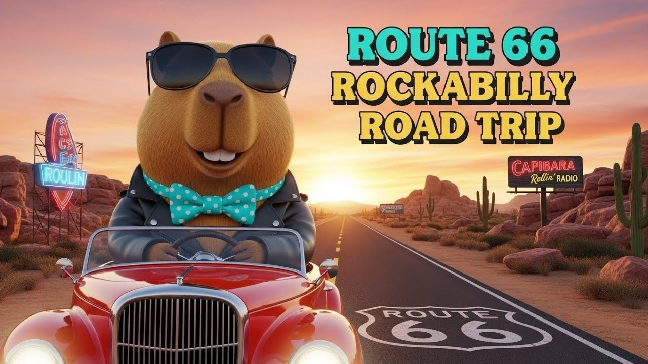 Route 66 Rockabilly Road Trip – 1950s Rock & Roll Driving Instrumental (1 Hour, No Vocals)