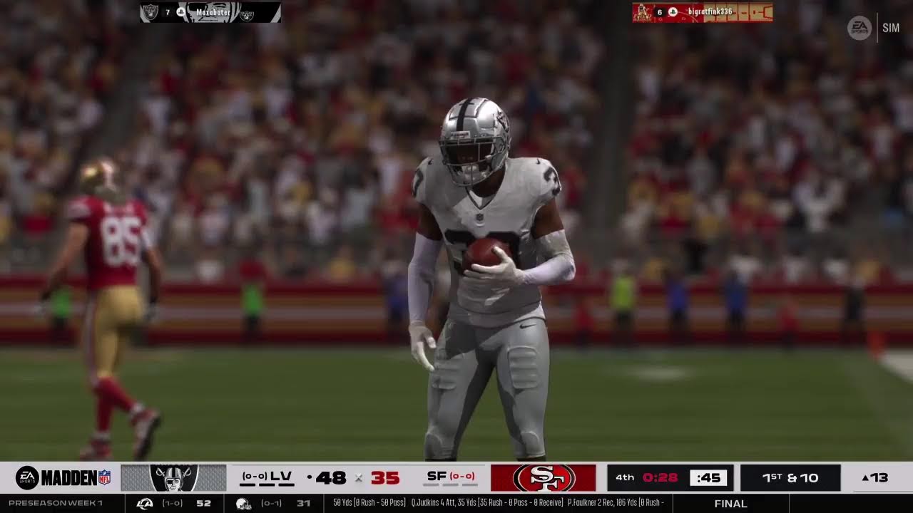 Preseason 35 - Week 1: Las Vegas Raiders vs San Francisco 49ers